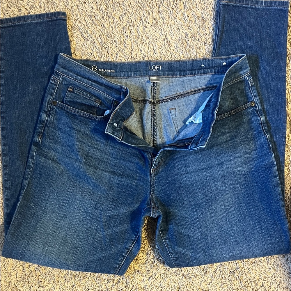 LOFT Girlfriend Jeans in Classic Blue